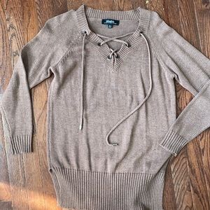 Lulus tie up sweater size small